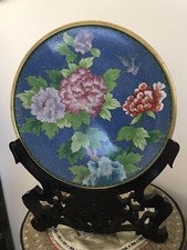 CLOISONNE ASSIETTE PLAT BRONZE