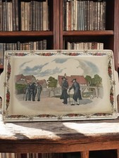 Plateau vintage en faïence