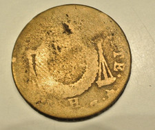 1/2 SOL BALANCES 1793 H  seule monnaie frappée en demi sol révolution  RARE RARE