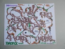 Dessin Original de Fuzz one : " Stick Style Formation  " , Street Art Graffiti