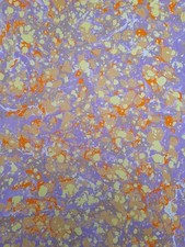 Papier marbré à la cuve de