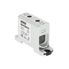 Bloc de jonction alu cuivre gris (phase) 6 à 95mm² 1000V AC/DC - Rail DIN - MOR