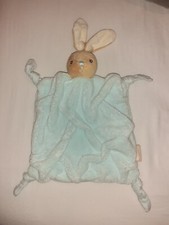 KALOO Doudou Plat lapin bleu aqua collection plume neuf