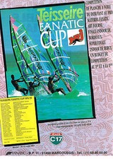 PUBLICITE ADVERTISING 074  1992  NRJ RADIO  compétition planche à voile FANATIC