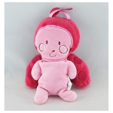 Doudou coccinelle rouge rose