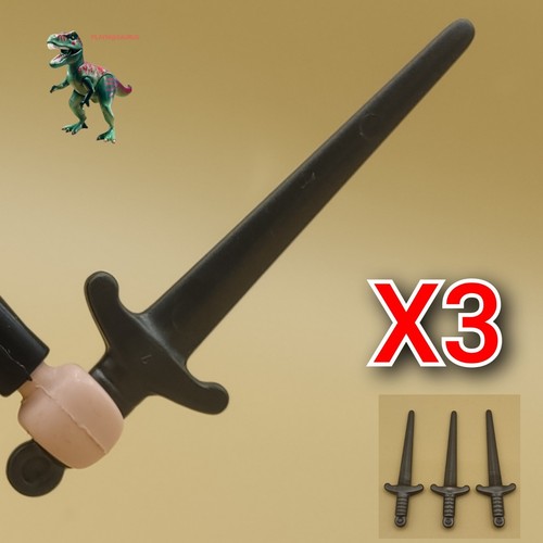 Playmobil épée gris - x3,