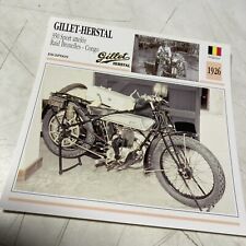 Gillet Herstal 350 sport Bruxelles  Congo carte moto collection Atlas Belgique