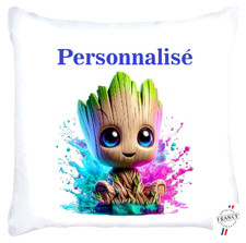 Housse de Coussin Groot Personnalisé le prénom de votre Choix..
