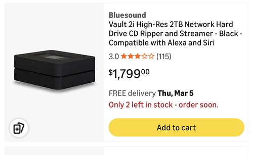 Bluesound vault music - vault, 2i