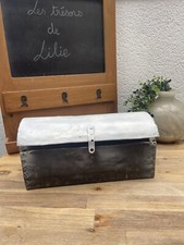 Ancienne Caisse à Outils en Bois et Métal Plombier Ouvrier