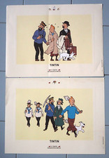 HERGE- MOULINSART 2 TIRE A PART  POSTER LE TRESOR DE RACKHAM LE ROUGE 1996
