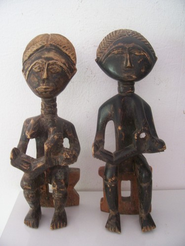 Deux statues afrique ghana - statues,