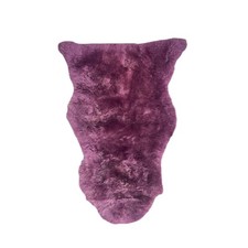 Violet Tapis Peau de Mouton 100% Véritable Fourrure Hide pour Chambre, Vivant