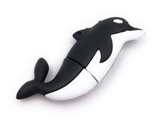 Delfin Poisson Océan Animal en Noir Funny Clé USB Div Capacité