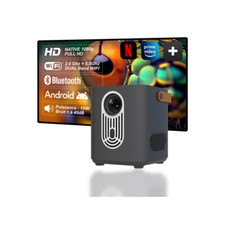 Vidéo Projecteur Full HD 1080P - Android 9.0, Wifi, Bluetooth 5.2, Auto-Focus, H