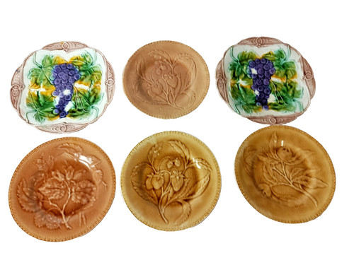 Assiettes barbotine faience - barbotine,