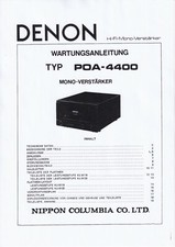 Service Manuel D'Instructions pour Denon POA-4400
