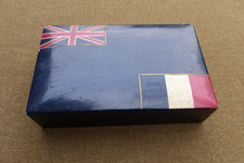 BOÎTE PATRIOTIQUE FRANCO-BRITANNIQUE EN BOIS LAQUÉ - ÉPOQUE LIBÉRATION