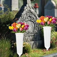 Lot de 2 vases de cimetière