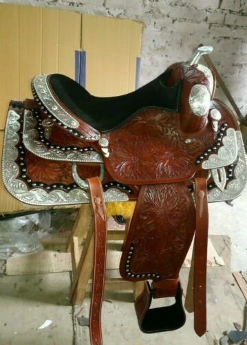 Selle western horse show cuir - selle,