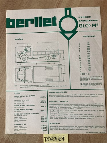 Berliet glc6 benne - berliet, m2