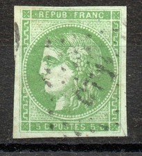 Cérès n°42 oblitéré ambulant CT1°, ni clair ni aminci, Petite fente SE