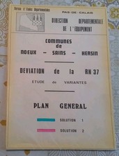 Ancien Plan DDE déviation De La RN 37 Noeux Les Mines Saint En Gohelle Hersin