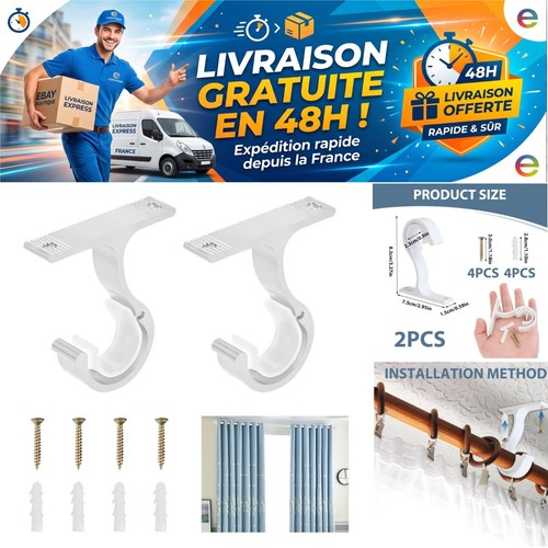 Support tringle rideaux - support, de