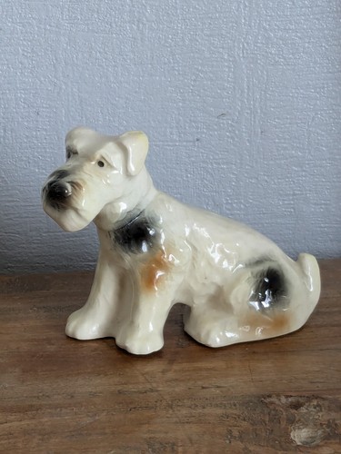 Chien fox terrier faïence - fox,