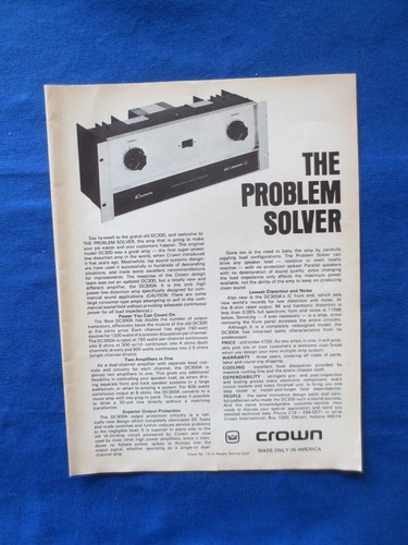 Crown dc300a the problem - crown,