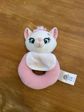 Doudou DMC Hochet Chat Marie Les Aristochats Rose Bavoir Blanc À Broder Disney