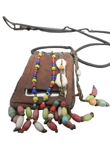 Ancien collier miroir poche - miroir,