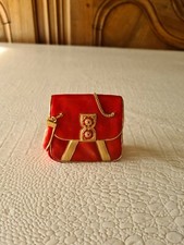 Mini Miniature Sac À Main Rouge Décoration - Bibelots Résine Collection Vitrine 
