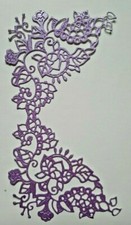 DENTELLE EN LAMBEAUX GRANDE DENTELLE PAILLETTES LILAS COL EN DENTELLE BORDURE DÉCOUPES X 6