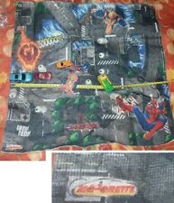 Tapis jeux de voiture super-héros majorette 54cm environ + 6 voitures .