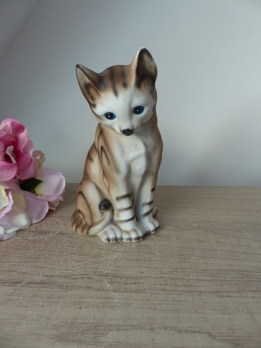 Vintage statuette chat - de,