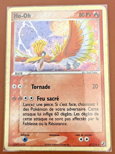 Carte pokémon 115 - 27/115, ex