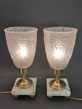Art Déco - paire de lampes en