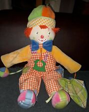 POU/doudou poupée clown COROLLE 2003 multi Activités grelot papier froissé 50cm 