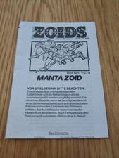 Notice Vaisseau ZOIDS - Manta