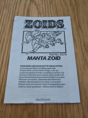 Notice vaisseau zoids - vaisseau,