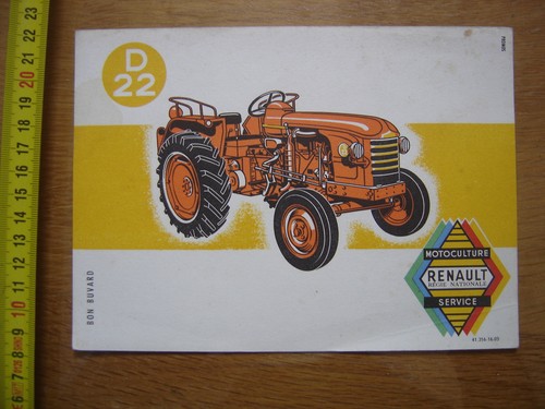 Buvard renault tracteur d22 - tracteur,