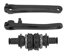 Black 3 Piece Crankset 175mm