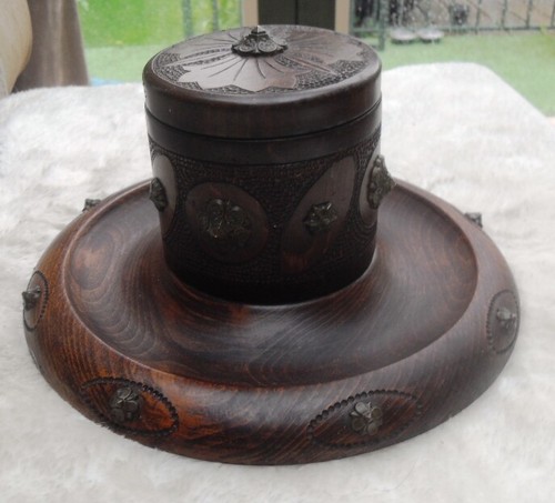 Ancien pot tabac bois - ancien, en