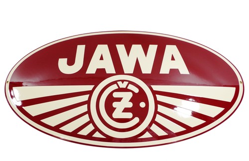 Plaque emaillée jawa - 37x69, cm