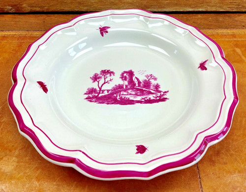 Ancien plat rond creux cm - plat,