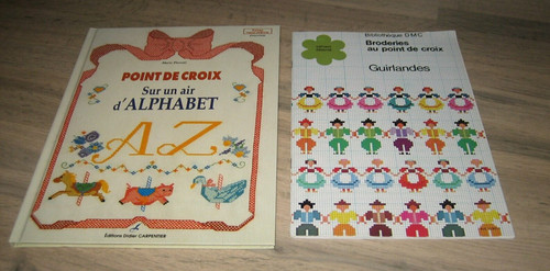 Ancien livre broderie point - ancien,