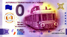 89 TOUCY Autorail Picasso X3814, 2025, Anniversaire, Billet Euro Souvenir