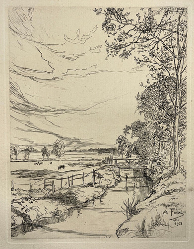 Ruisseau amedee feau gravure - feau,