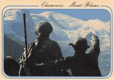 74 CHAMONIX MONT BLANC STATUE DU GUIDE J BALMAT ET DU PHYSICIEN H B DE